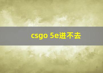 csgo 5e进不去